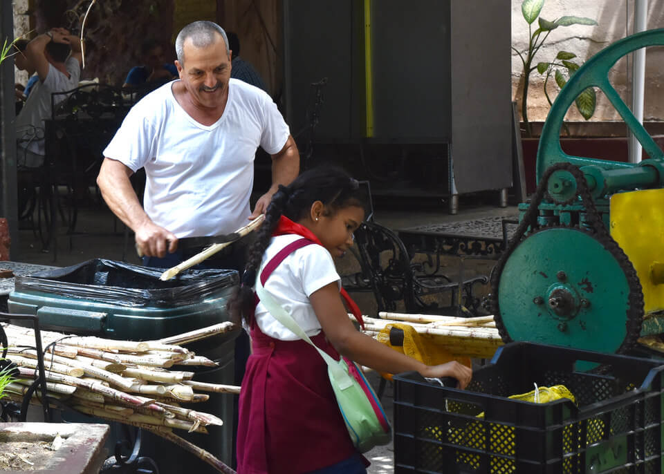 pressed sugar cane juice