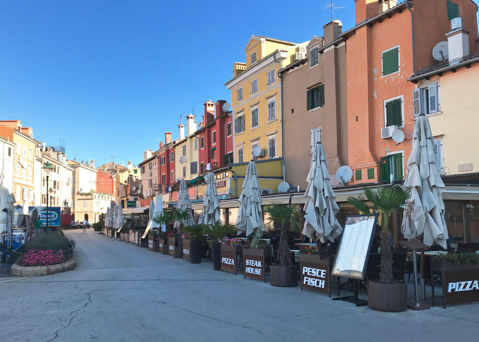 Modern part of Rovinj, Croatia