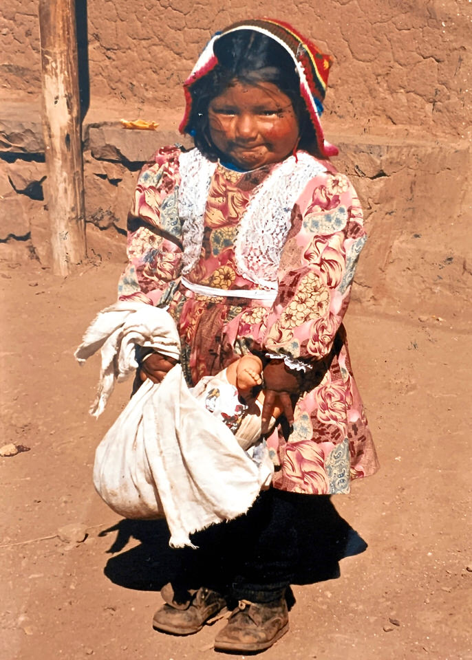 Taquileno girl, Lake Titicaca