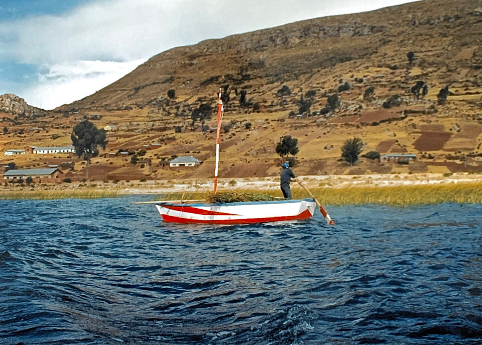 Fisherman on Lake Titicaca