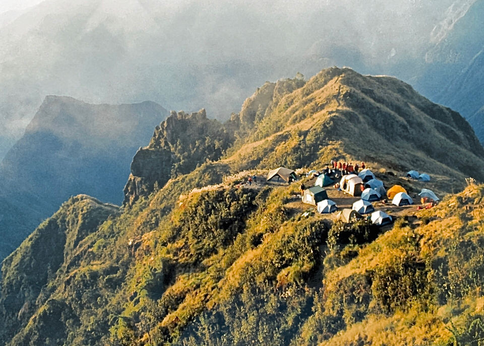 Phuyupatamarka camp during the Inca Trail