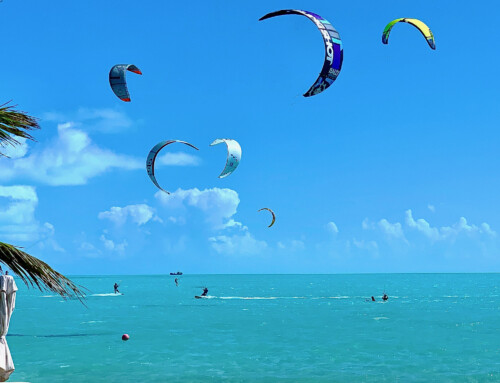 Kiteboarding in Long Bay Beach, Providenciales, TCI